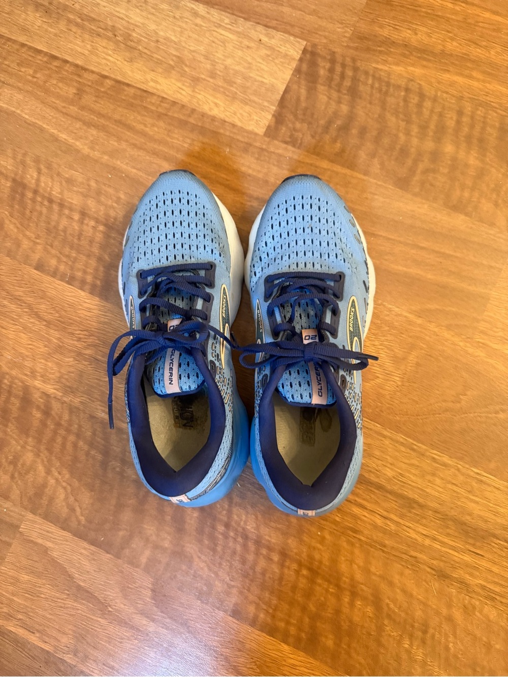 Brooks Glycerin Women's Light Blue and Navy Running Sneakers